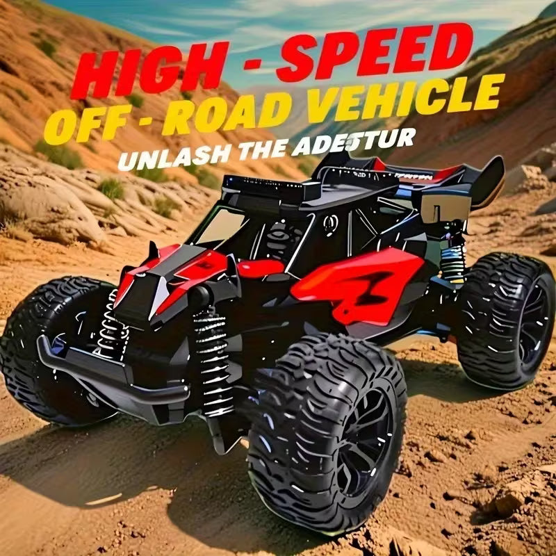 Terrain Monster RC Truck with 2 Rechargeable Batteries & LED Lights